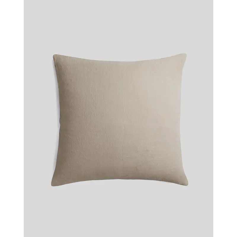 Vintage Linen Euro Pillow Cover (Natural)