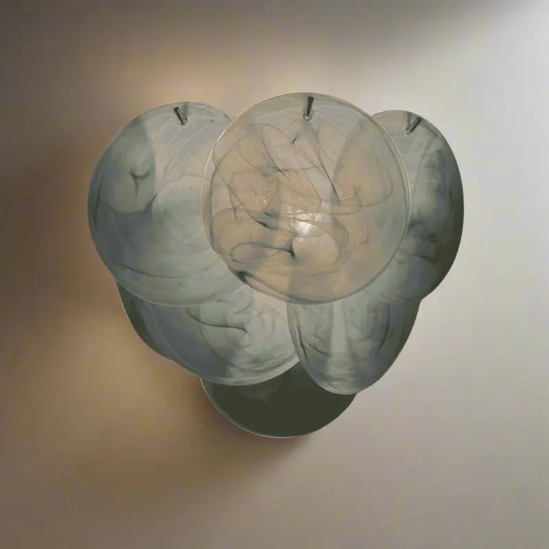 Azure Orb Vintage Glass Wall Lamp.