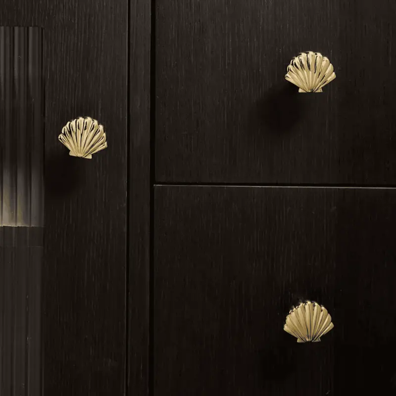 Brass Shell Cabinet Handle