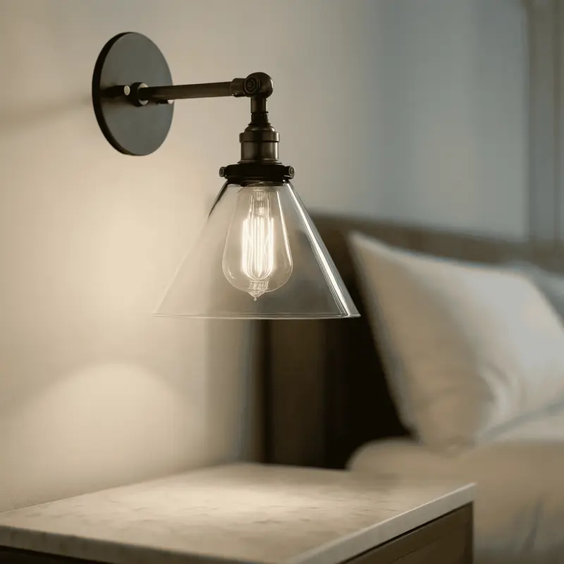 Stylish Retro Glass Wall Sconce for Modern Spaces