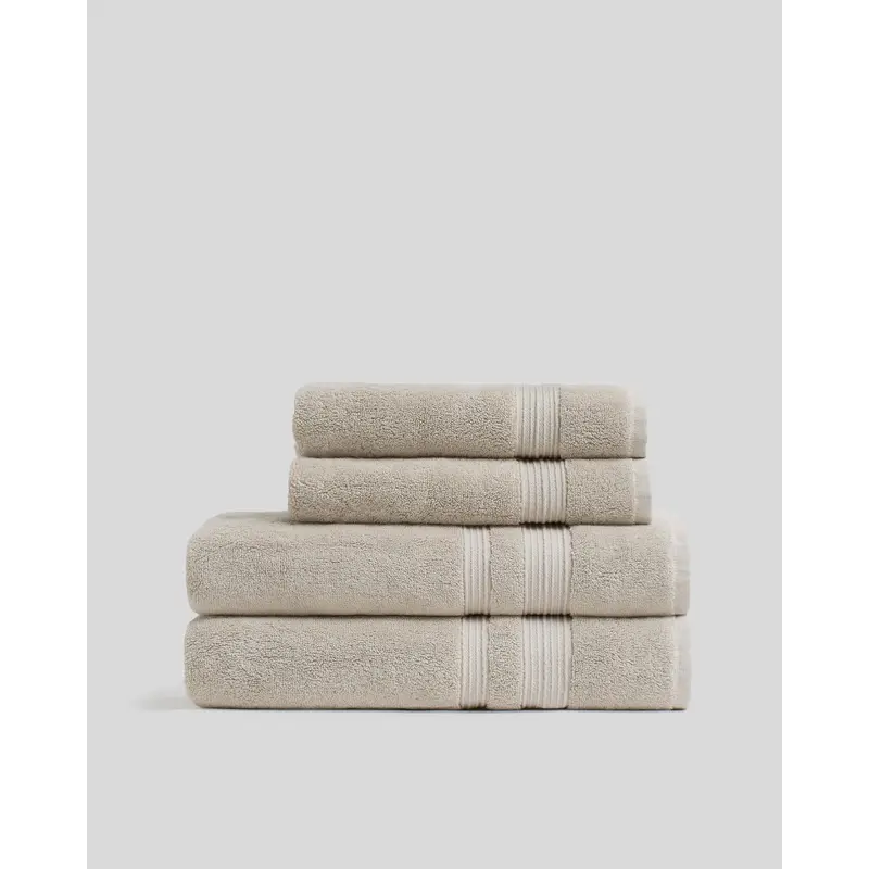 2+2 Classic Turkish Cotton Bath Bundle - Bone