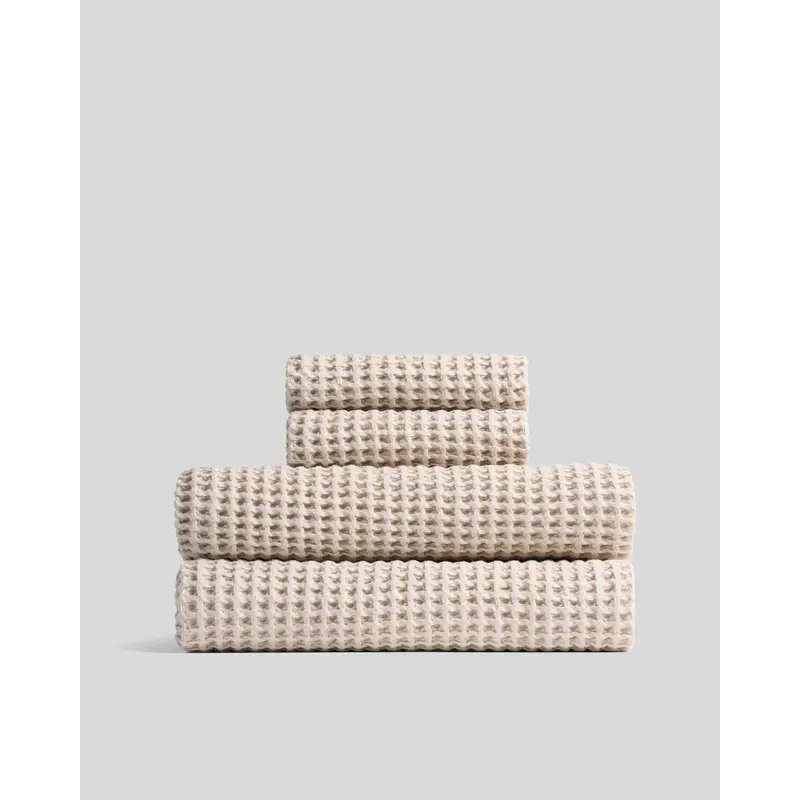 2+2 Waffle Bath Bundle - Bone