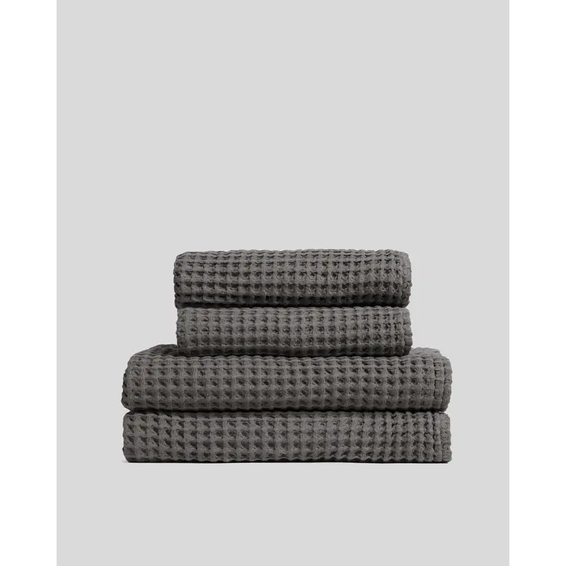 2+2 Waffle Bath Bundle - Charcoal