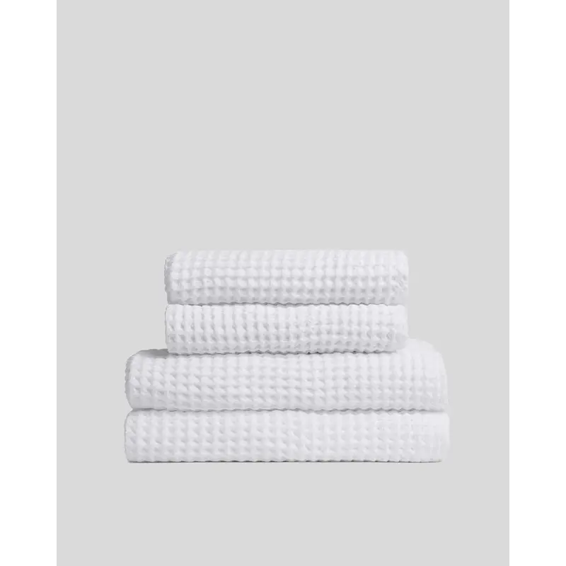 2+2 Waffle Bath Bundle - White