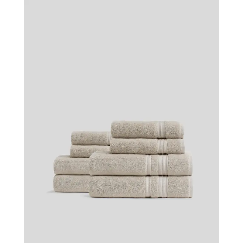 4+4 Classic Turkish Cotton Bath Bundle - Bone