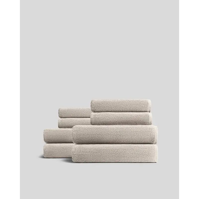 4+4 Soft Rib Bath Bundle - Bone