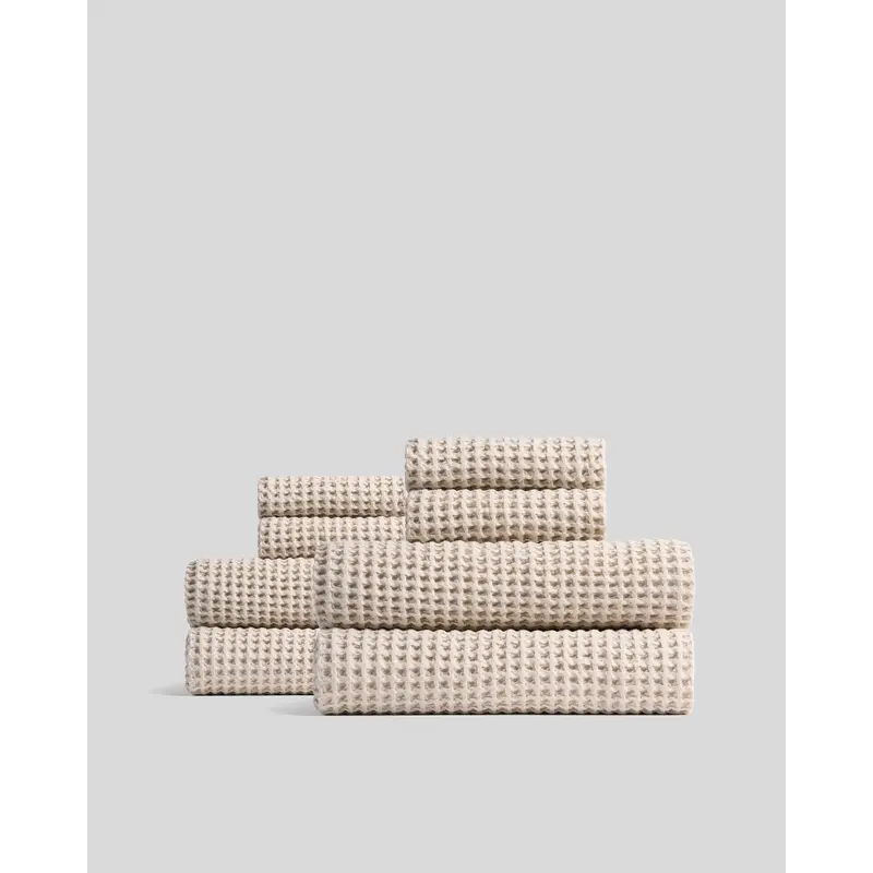 4+4 Waffle Bath Bundle - Bone