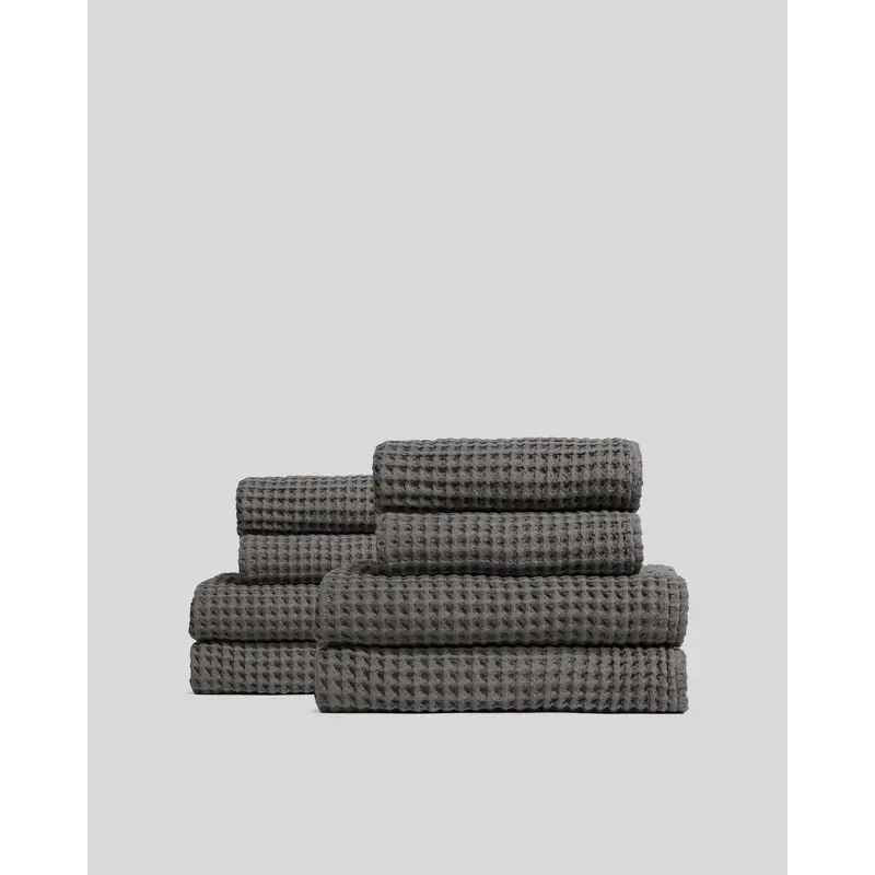 4+4 Waffle Bath Bundle - Charcoal