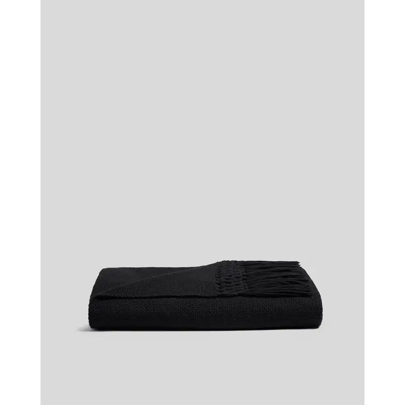 Cozy Alpaca Throw (Soft Black)