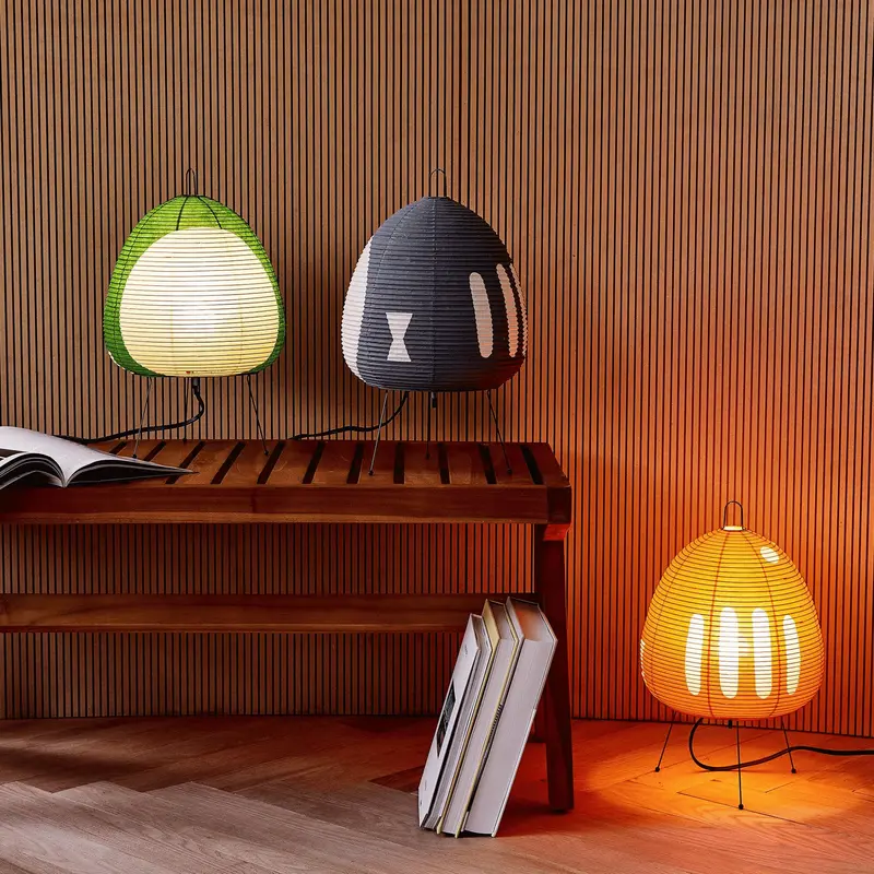 Kan Rice Paper Table Lamp  Minimalist LED Serenity Light