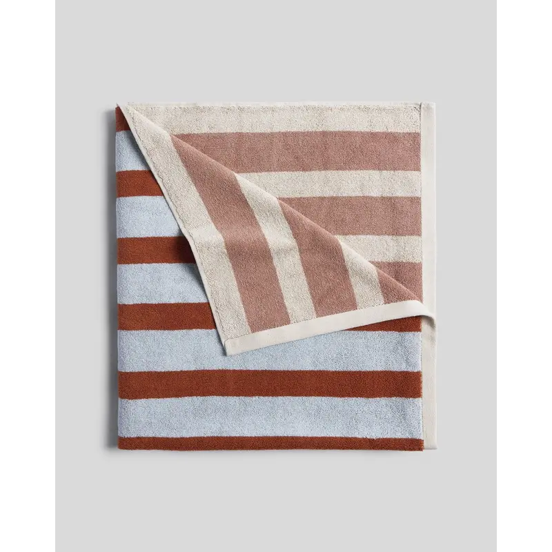 Organic Cabana Beach Towel (Lagoon and Adobe)