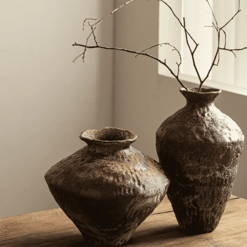 Terra Nest Rustic Ceramic Vase