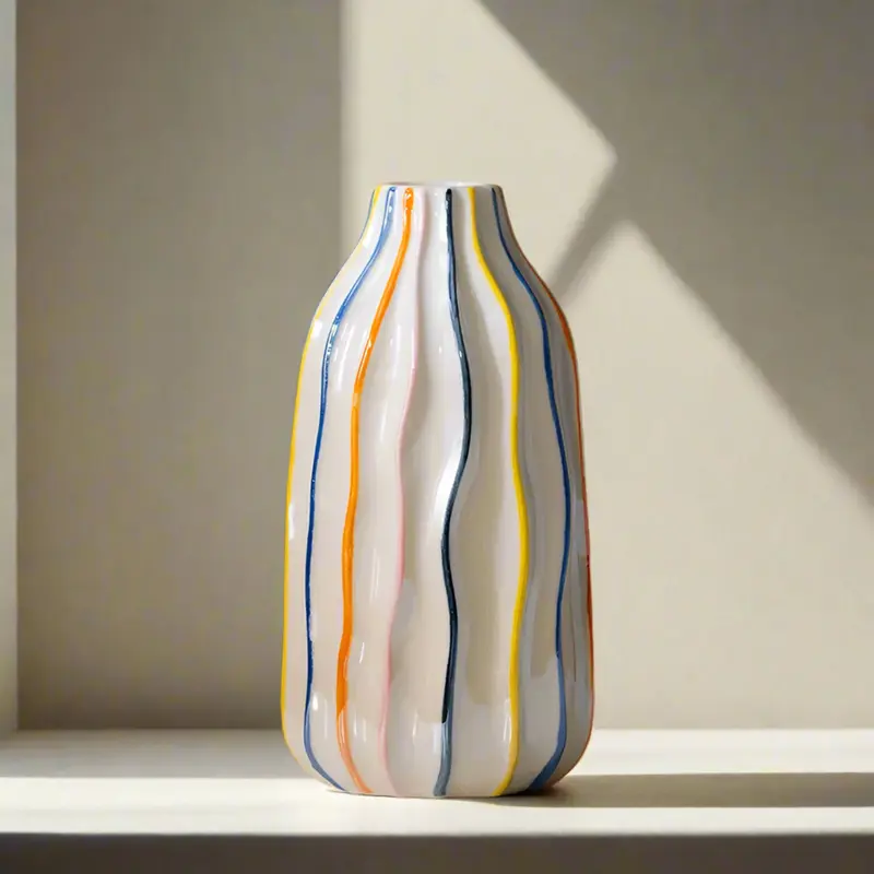 VividLines Colorful Ceramic Vase