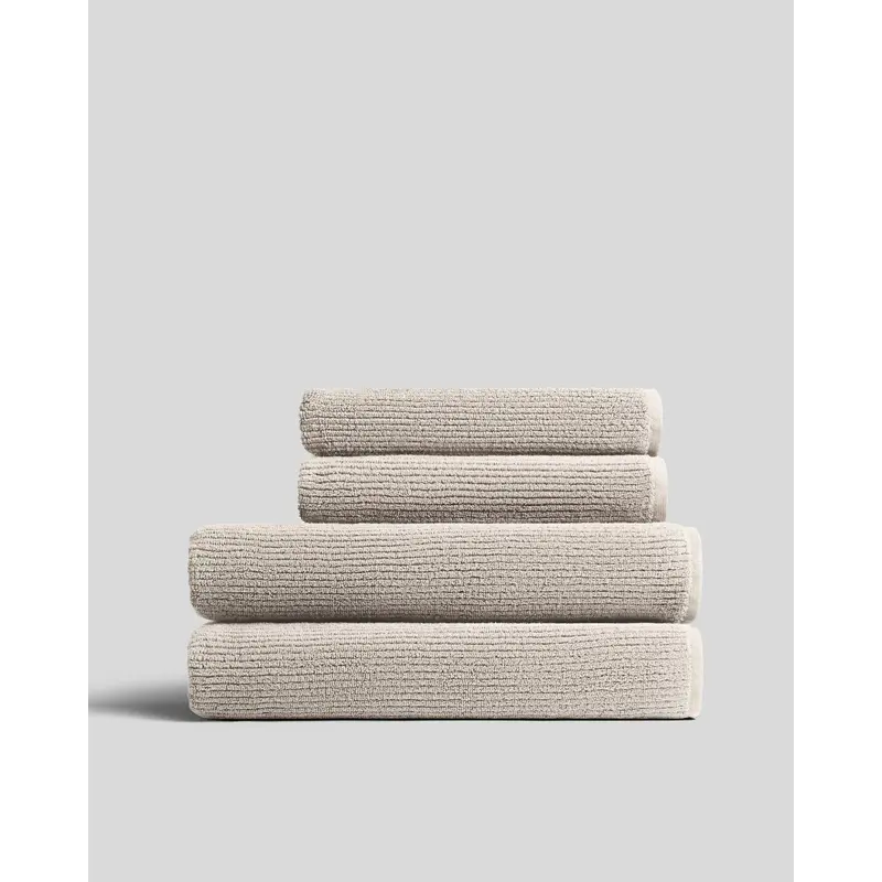 2+2 Soft Rib Bath Bundle - Bone