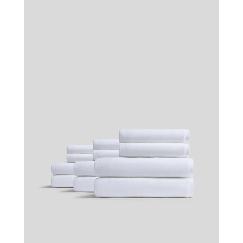 6+6 Organic Plush Bath Bundle - White