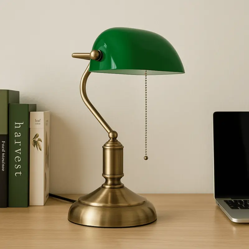 Heritage Green Bankers Desk Lamp