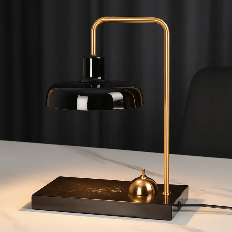 LumoMelt Marble Wax Lamp  Nordic Aromatherapy Candle Warmer & Book Light