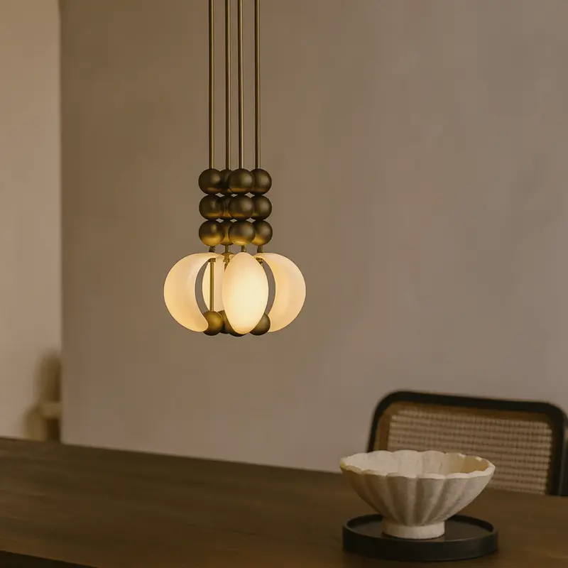 LustraChrome Pendant Light  Modern Luxury LED Hanging Lamp