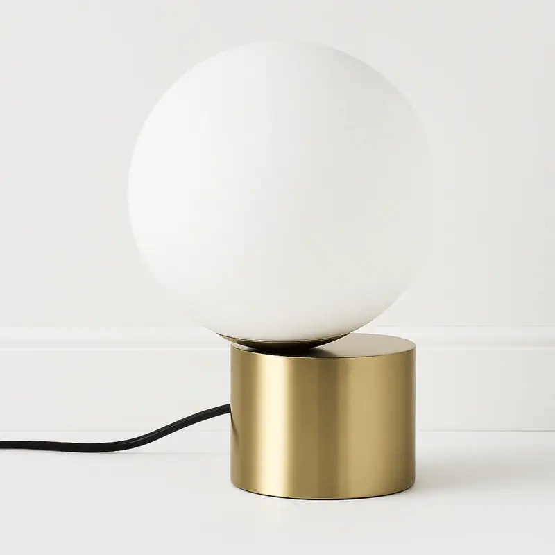Noctura Brass & Glass Ball table Lamp