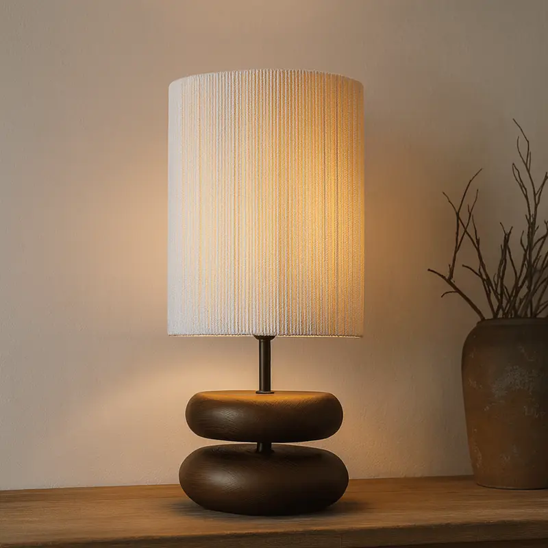 RiverRock Wabi-Sabi Solid Wood Table Lamp