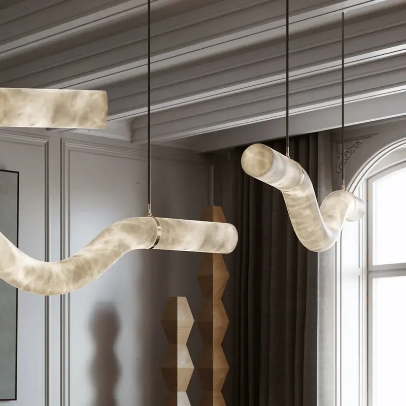 Auralis Wave Marble Pendant Light