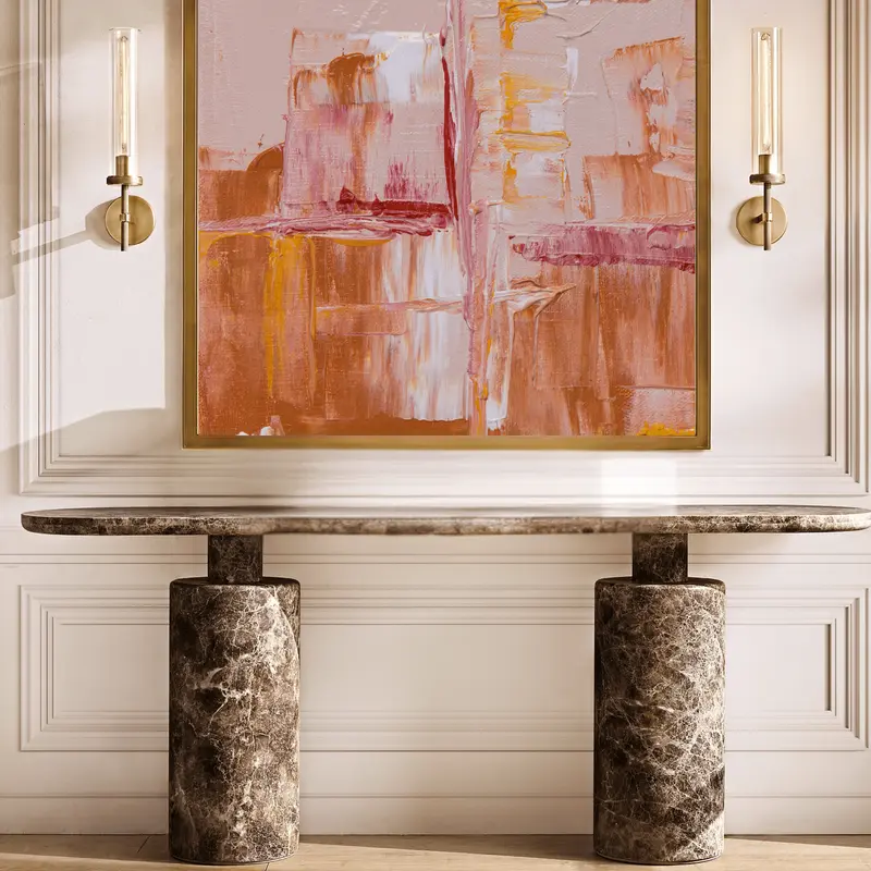 AureliaLux Modern Brass Crystal Wall Lamp.