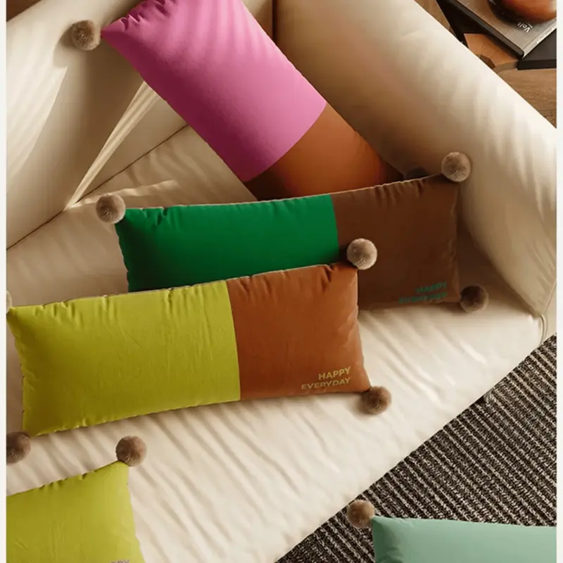 Daydream Pom Velvet Pillowcase with Pom Pom Trim