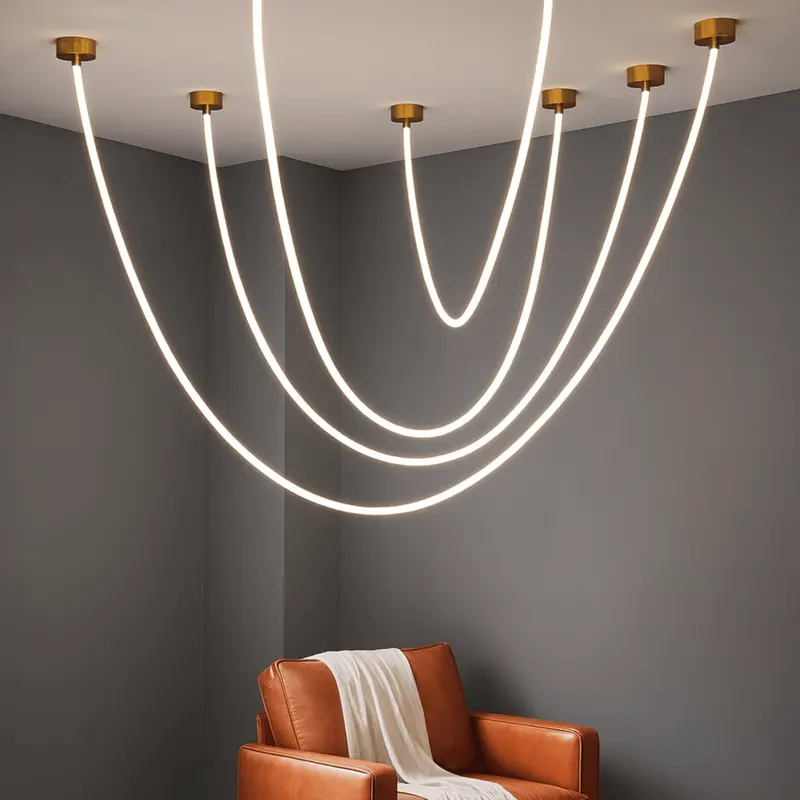 LinaFlex LED Pendant Light  Nordic Flexible Tube Chandelier
