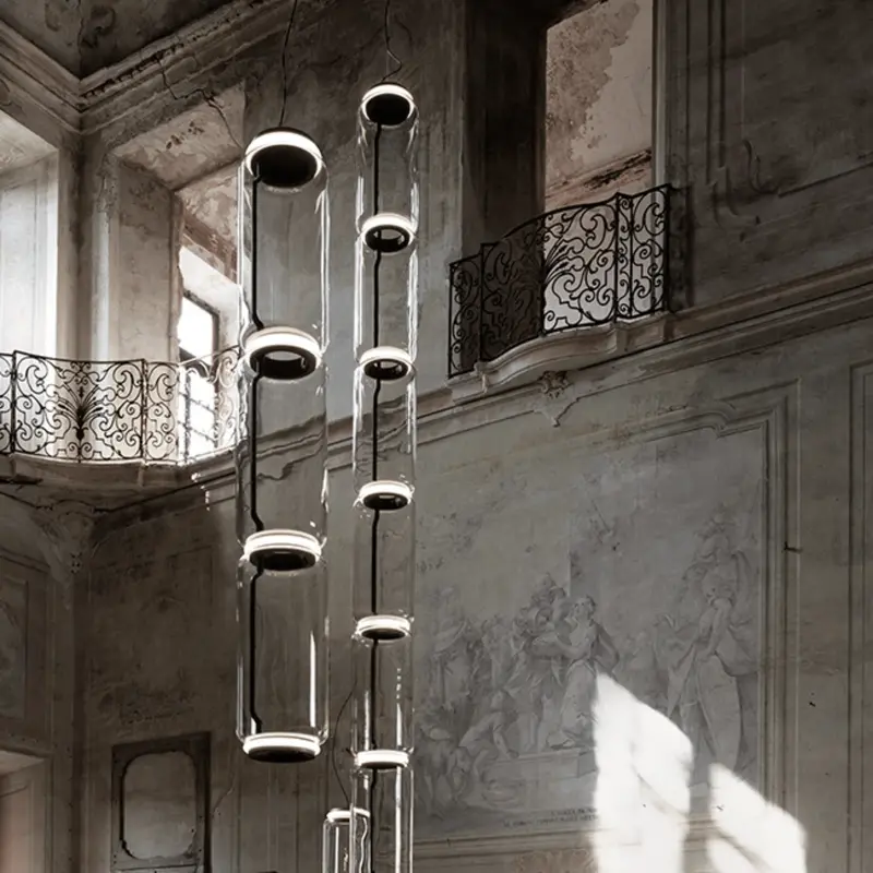 LumaColumn Glass Pendant Light