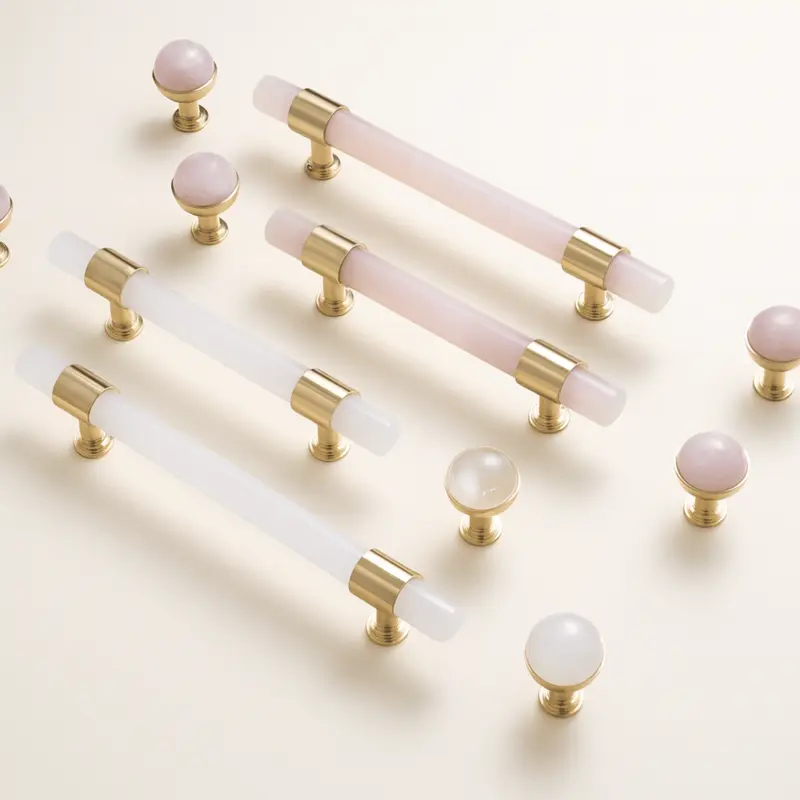 Marquina Luxe Stone & Brass Hardware