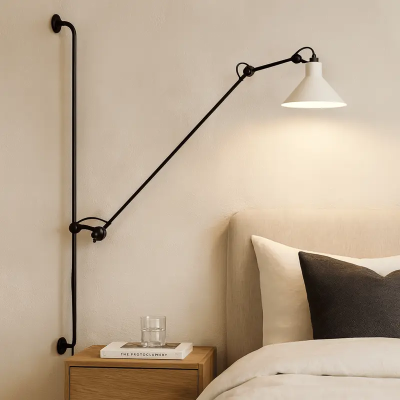Rizzatto Adjustable Wall Lamp  Iron Swing Arm LED Sconce