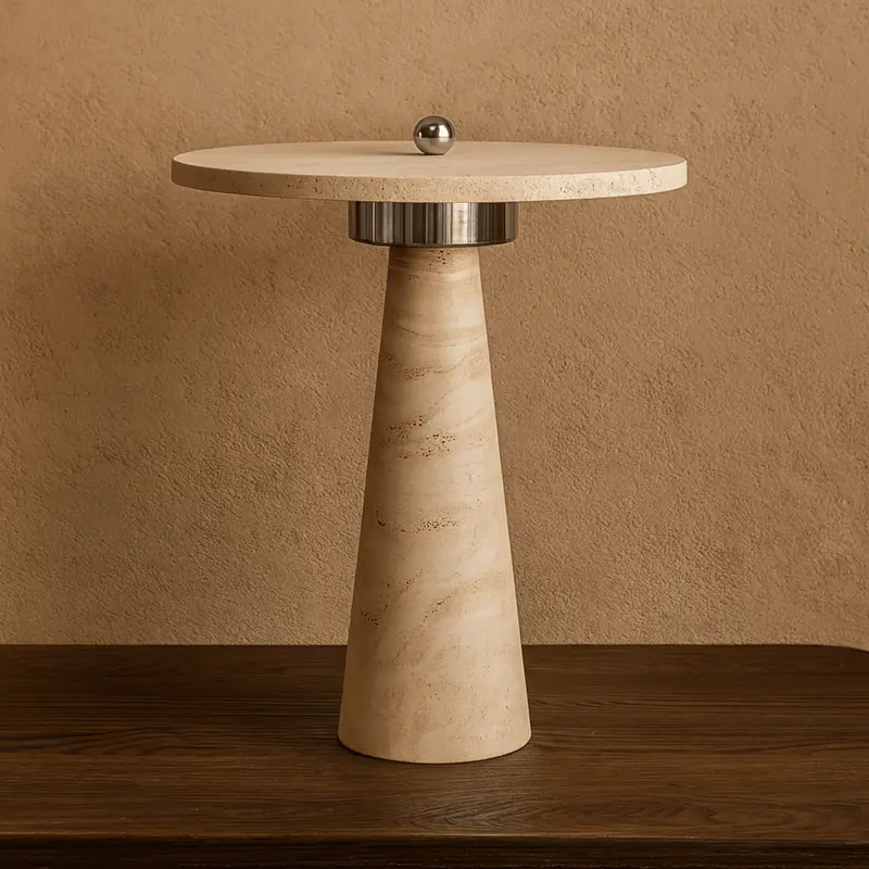 TerraLume Travertine Table Lamp