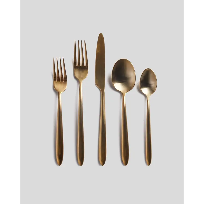 Velo Flatware Set (Brushed Gold)