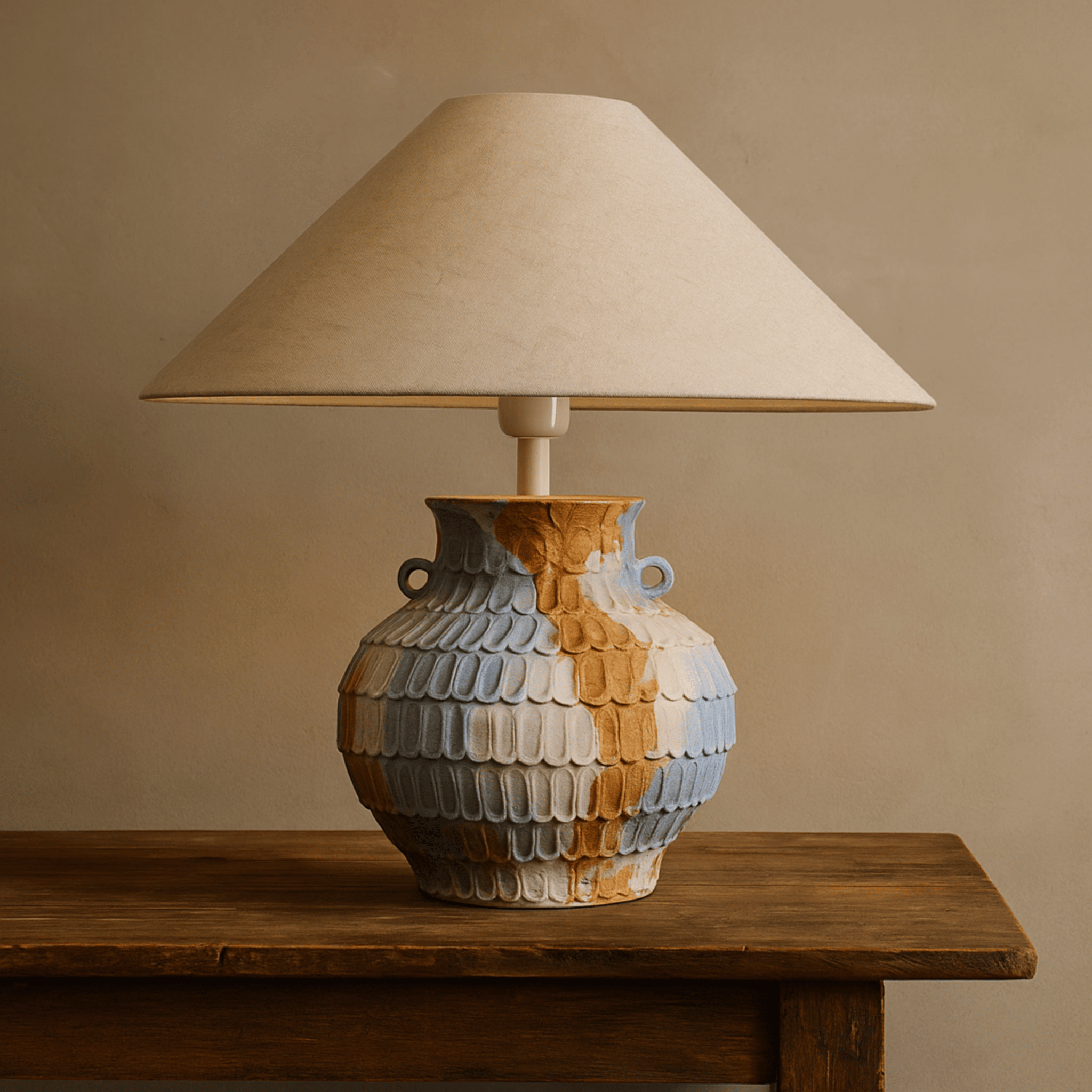 Celavine Vintage Pottery Ceramic Table Lamp