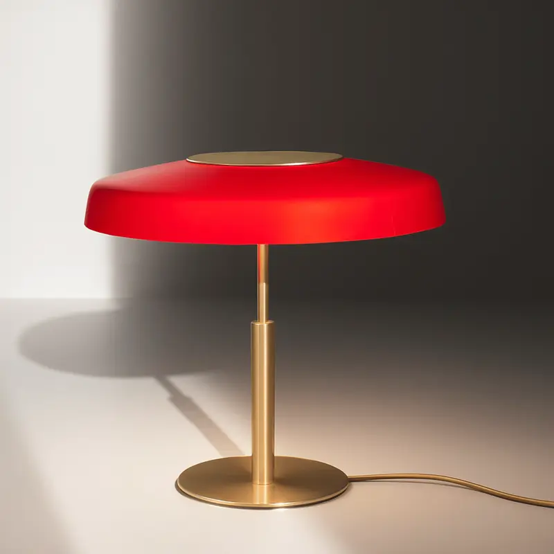 Dora Red-Gray Glass Table Lamp