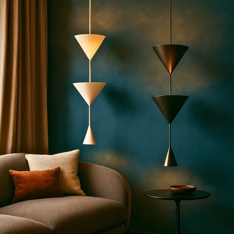 LumoCone 3-Head Pendant Light  Modern Metal Cone Hanging Lamp