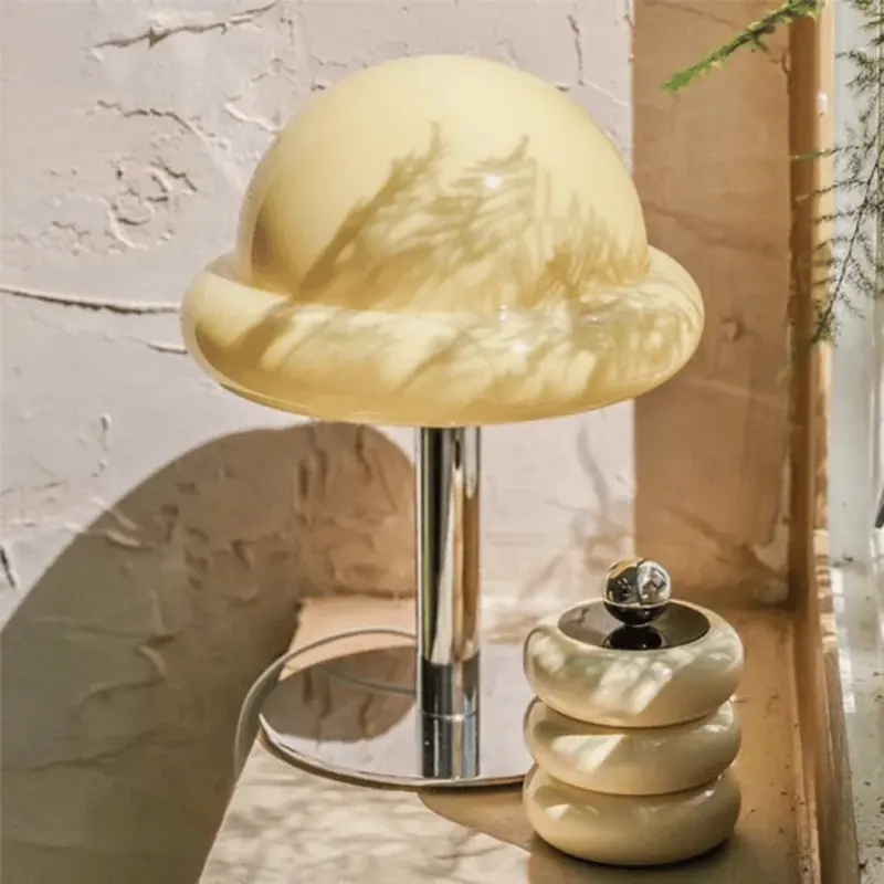 Retro Glass Mushroom Table Lamp