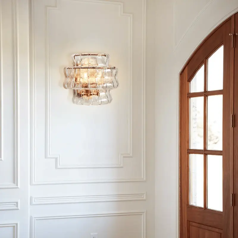 Vetrina Murano Clear Glass Wall Light