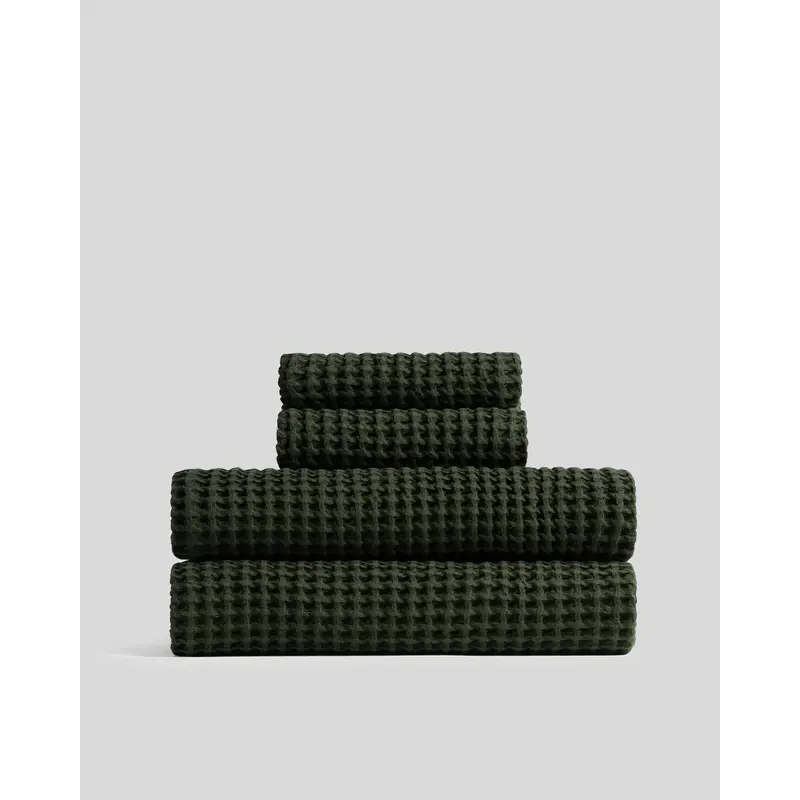 2+2 Waffle Bath Bundle - Evergreen