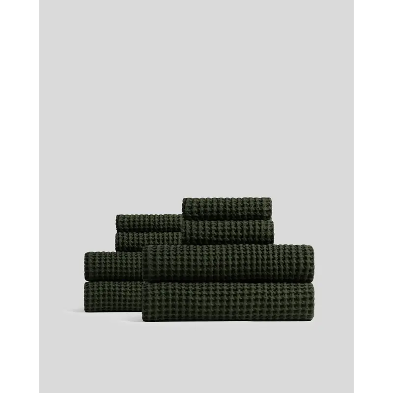 4+4 Waffle Bath Bundle - Evergreen
