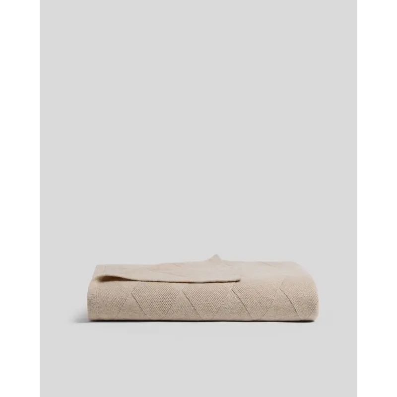 Basketweave Merino Throw (Natural)