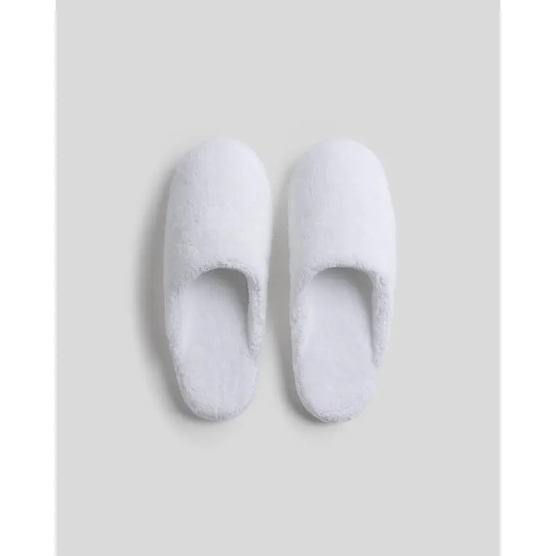 Classic Turkish Cotton Slippers (White)