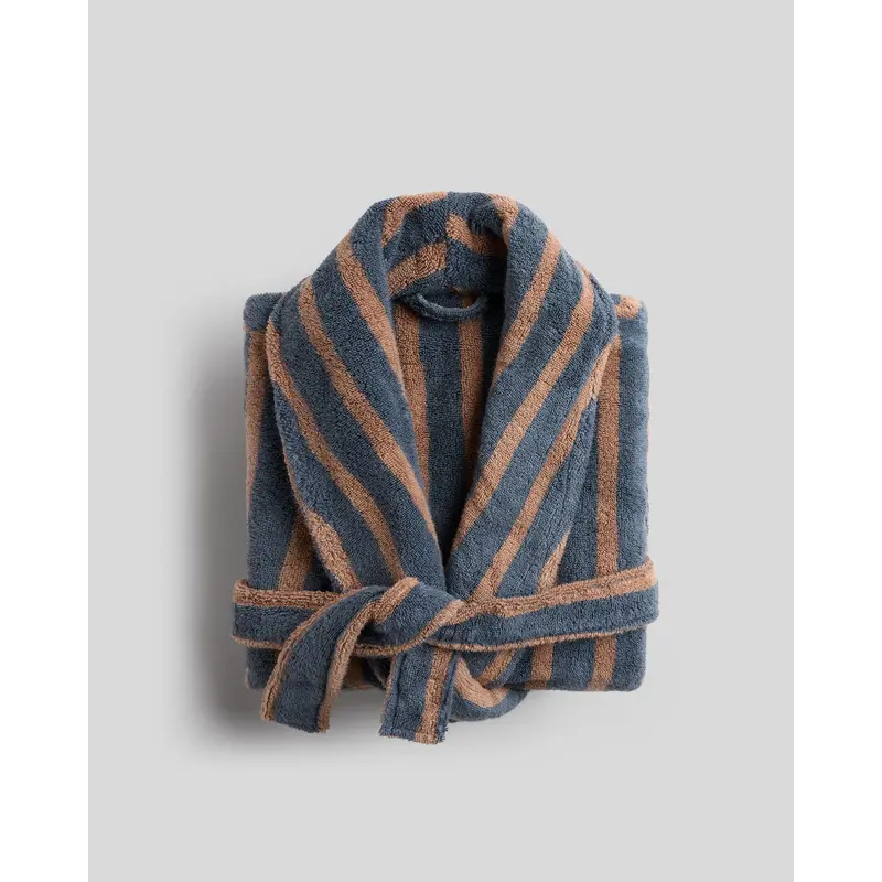 Terry Stripe Robe (Dusk and Adobe)