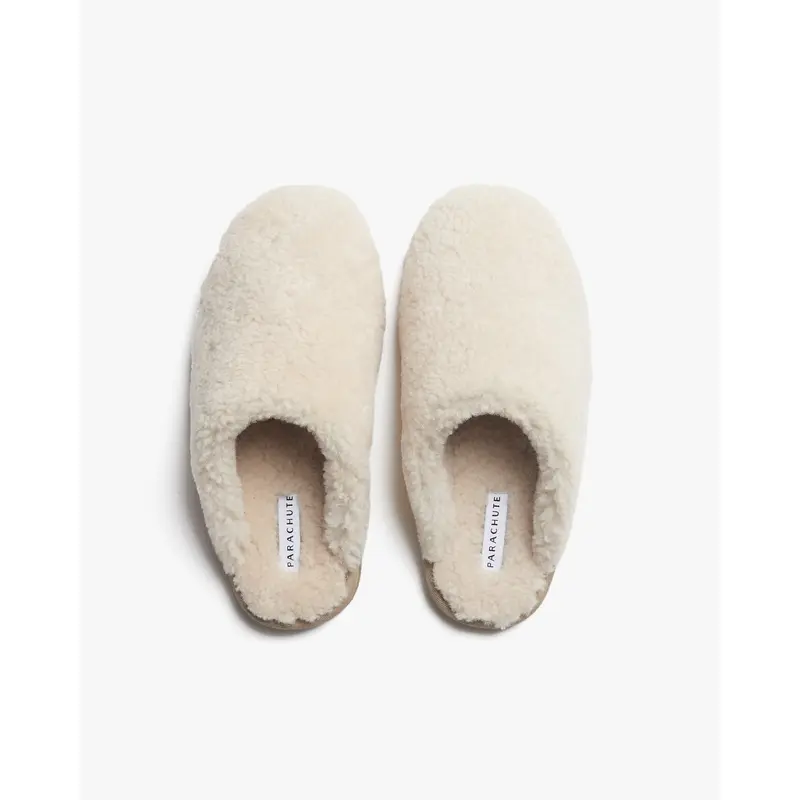 Shearling Wool Clogs (Natural)