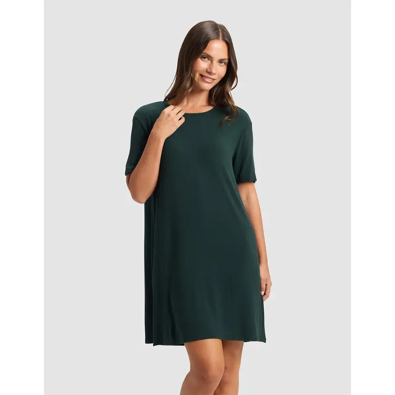 Women's Bamboo Rib-Knit Boyfriend Dress