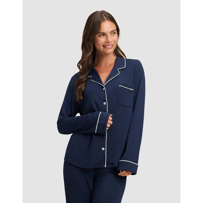 Women's Bamboo Stretch-Knit Long Sleeve Pajama Top