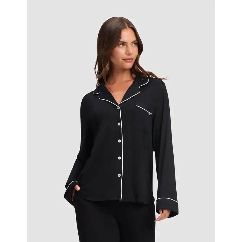 Women's Bamboo Stretch-Knit Long Sleeve Pajama Top TALL