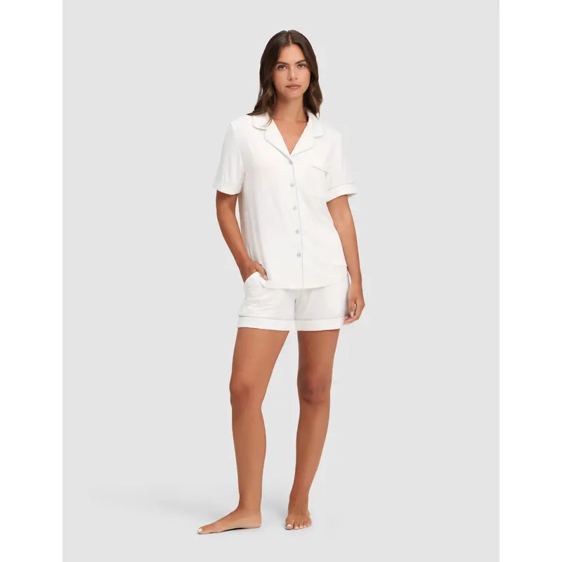 Women's Bamboo Stretch-Knit Short Sleeve Pajama Set