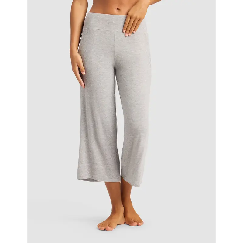 Womens Bamboo Rib-Knit Lounge Capri - Last Chance