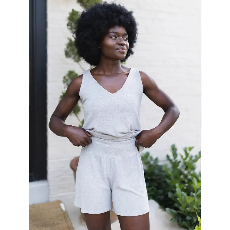 Women's Bamboo Rib-Knit Lounge Short - Wholesale